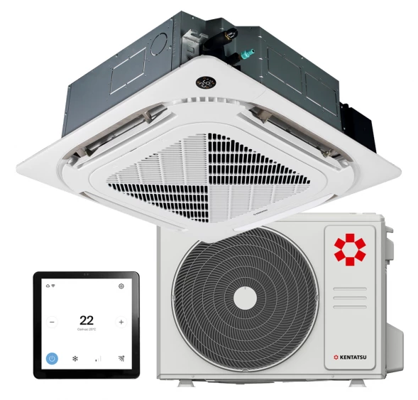 Кассетный инверторный кондиционер Kentatsu KSZB53HZRN1W/KSUNB53HZRN1/KPU65-D4